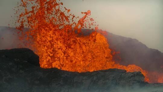 岩浆熔岩火山喷发地热地质变化地壳运动