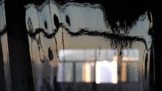 意境光影窗户反光透明窗帘意境时间流逝模糊