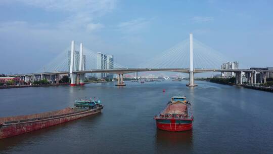 广州番禺洛溪大桥视频素材模板下载