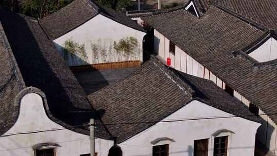 徽派建筑四合院 马头墙 天井特写