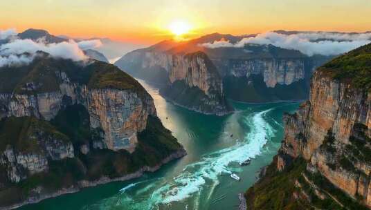 长江三峡壮丽自然风光