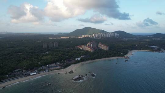 海南 文昌 淇水湾 铜鼓岭 航拍 全景视频素材模板下载