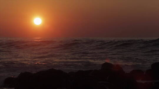 海边日落