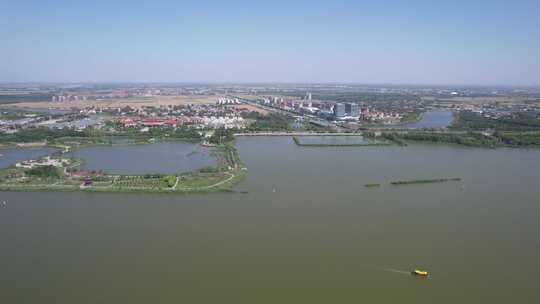 河北衡水衡水湖4A景区航拍