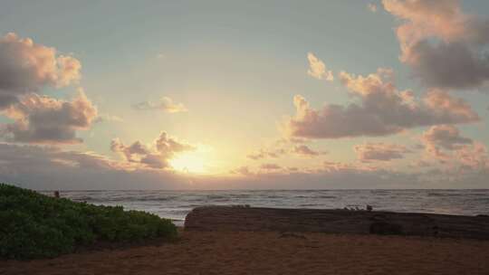 考艾岛，海洋，晚间，海岸