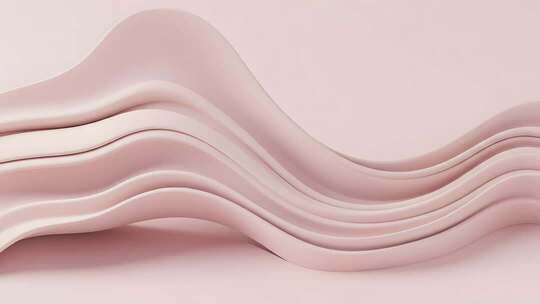 粉色波浪抽象3D渲染素材