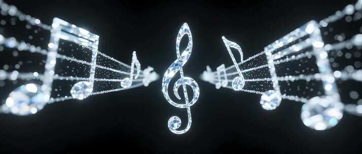 晶莹音符特效素材