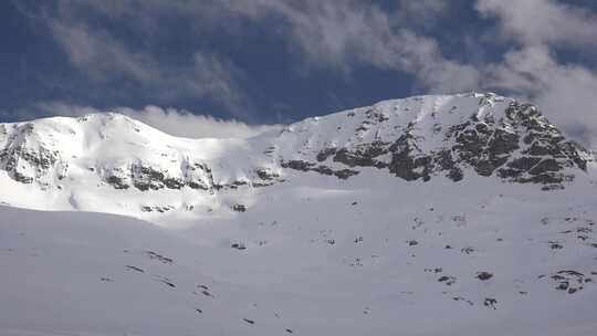 陆地冬季气候中的高海拔落基山脉视频素材模板下载