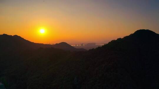 浙江杭州萧山湘湖夕阳