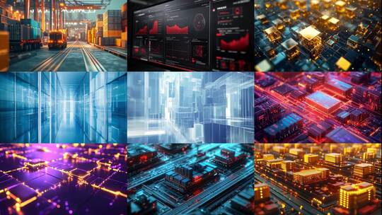 区块链供应链管理链上溯源全程可视智慧物流高清在线视频素材下载