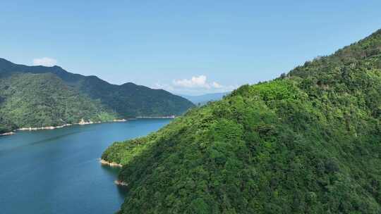 湖南省郴州市东江湖 航拍夏季森林 湖光山色