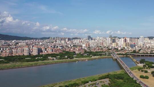 泉州市区航拍大景晋江河江滨经济丰泽鲤城