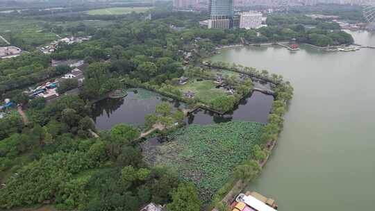 江苏无锡蠡园4A景区航拍