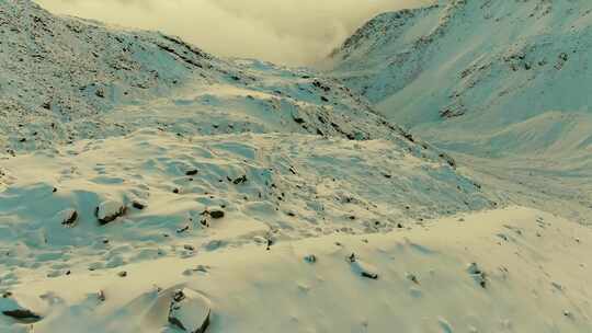 达古冰山雪景视频素材