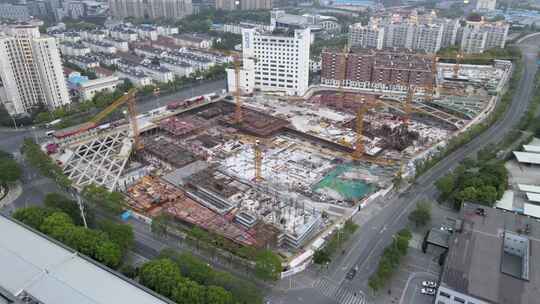 建筑工地天线，上海，中国