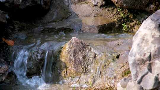 公园景观塑石假山流水景观设计风景风光怪石视频素材模板下载