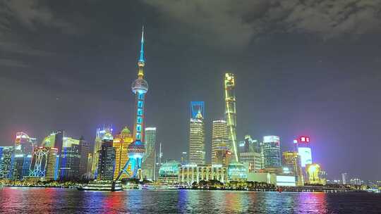 上海夜景 城市夜景 陆家嘴 黄浦江 外滩