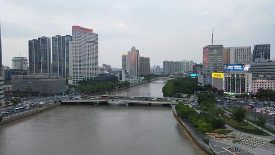 航拍宁波甬江珍珠贝外滩大桥夜景4K航拍