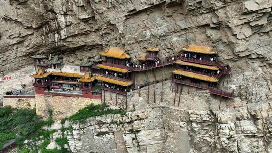 山西大同悬空寺航拍