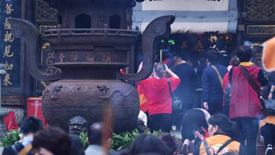 浙江普陀山法雨寺禅院建筑视频