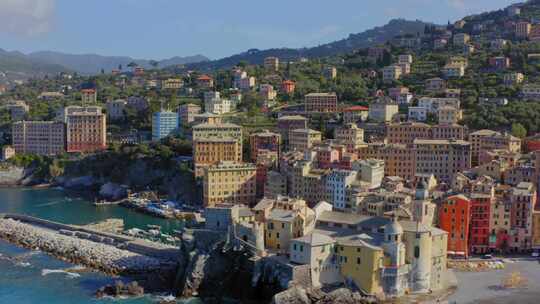 意大利，海洋， Camogli，海