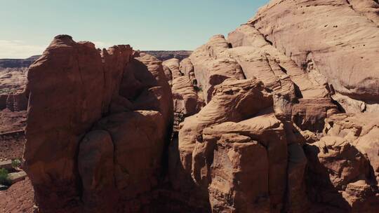 峡谷岩石天际线景观视频素材模板下载