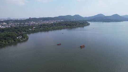 杭州西湖风景区航拍