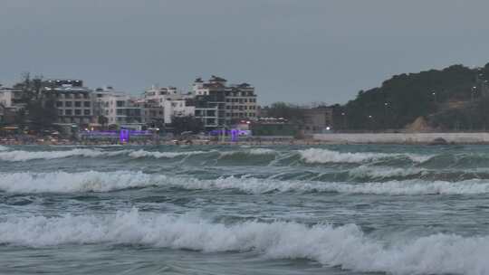 海南后海村皇后湾航拍