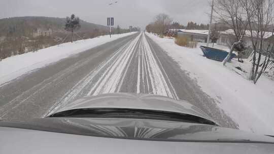 J哈尔滨伊春汤旺河雪地行车4K实拍视频1