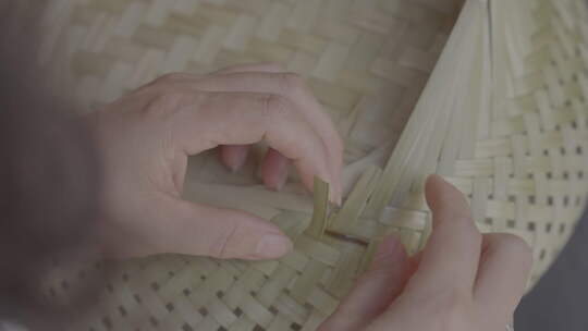 竹编工艺，竹器编织工序，信宜竹编视频素材模板下载