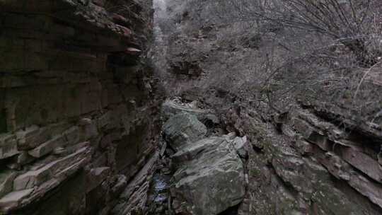 山 山路 山上 航拍 崎岖 陡峭