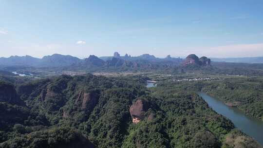 祖国大好河山广东丹霞山5A景区航拍