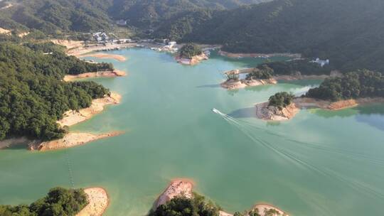 万绿湖 新丰江 河源 水库 青山绿水 生态视频素材模板下载