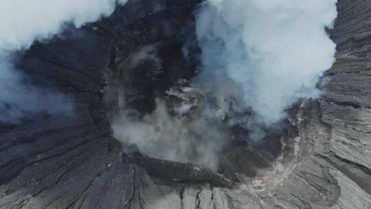 火山，布罗莫，印度尼西亚，蒸汽