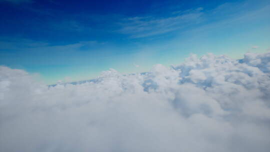 飞机视角穿云动画素材