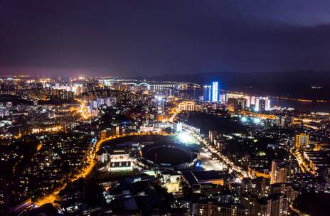 湖北宜昌航拍延时 夜景延时 延时