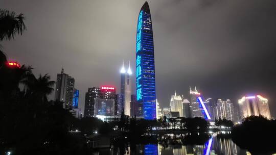 4K实拍深圳京基一百大楼夜景