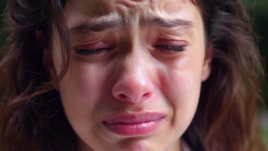女人悲伤伤心哭泣情感ai素材原创