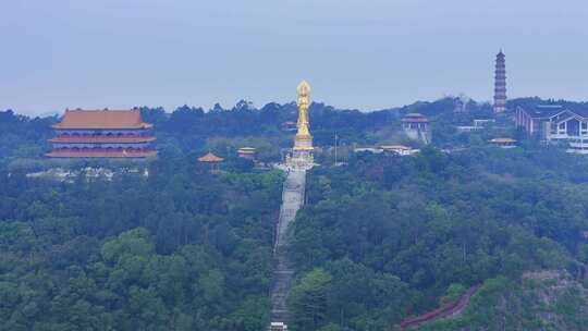 广州番禺莲花山风景区航拍