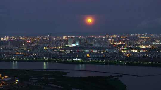 城市月色视频素材模板下载