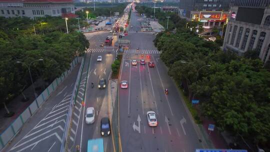 厦门航拍集美道路交通景观