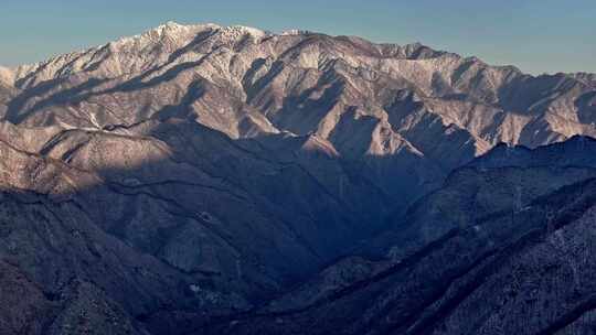 秦岭冬季雪景视频素材模板下载