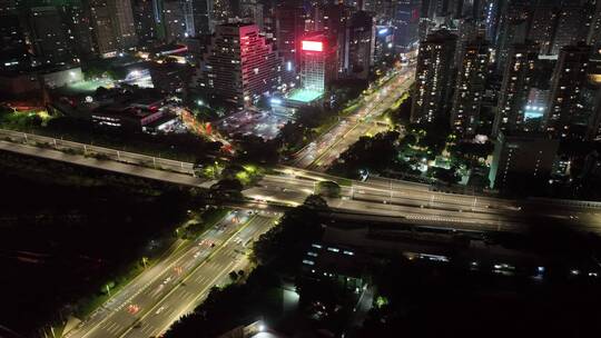 竹子林立交 滨海大道 京港澳高速 道路视频素材模板下载