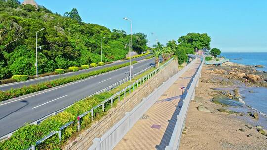 4K厦门环岛路航拍素材