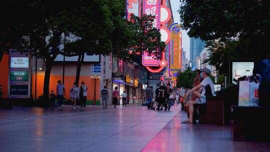 南京路步行街视频素材模板下载