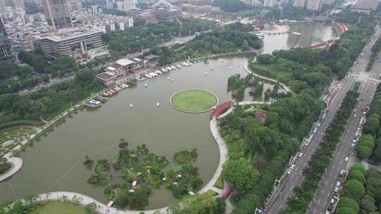 佛山千灯湖公园航拍