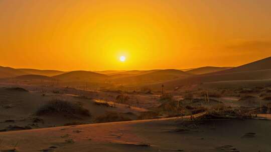 巴丹吉林沙漠日出延时摄影