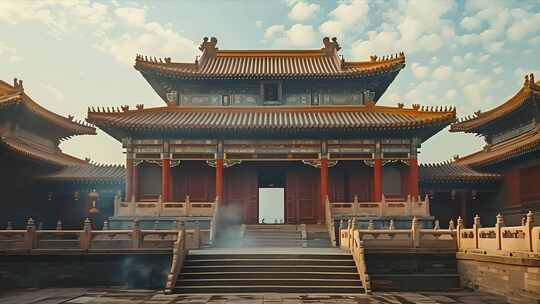 大气磅礴宫苑建筑 故宫大明宫长安唐朝宫殿