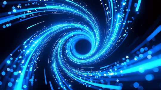 光速粒子冲击特效 穿梭时空片头 时光隧道