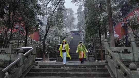 湖北十堰市武当山景区紫霄宫景观古迹旅游